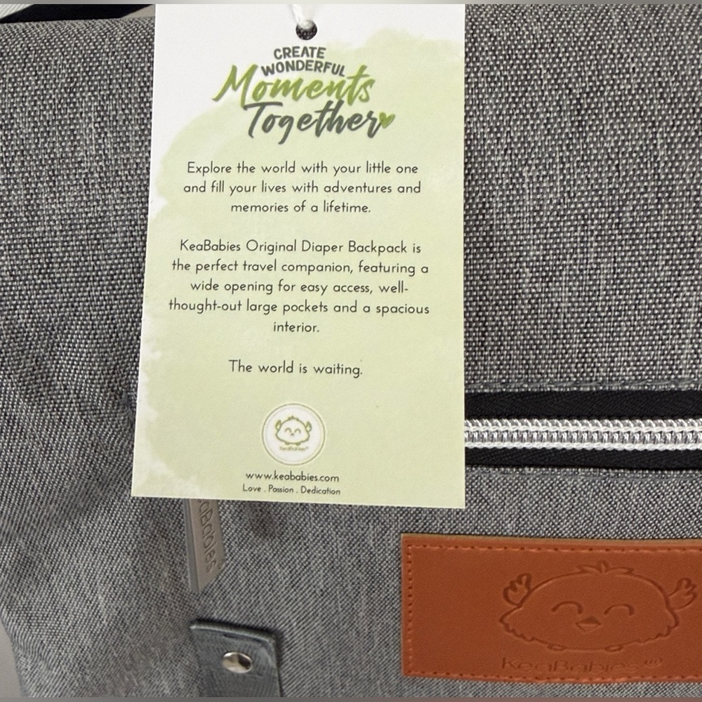 Large Travel/Explorer Oxford Gray Waterproof Insulated Backpack Diaper Bag for 2 - Picture 13 of 13